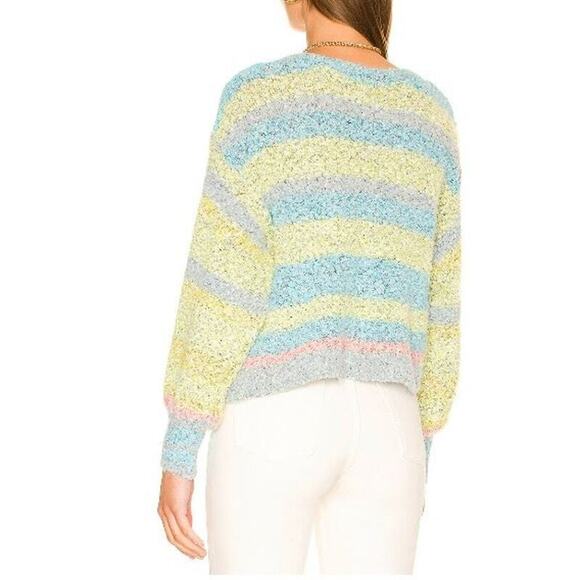 FREE PEOPLE $128 Soulmate Textured Cardigan Slouchy Relaxed Fit Green Large - Picture 2 of 6